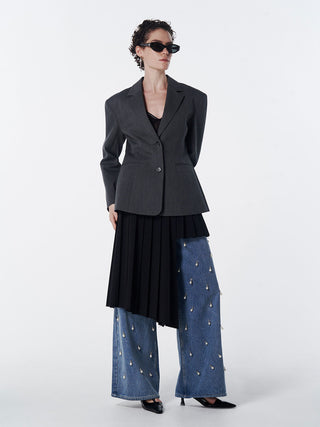 WAIST CONSCIOUS PAT IN JACKET