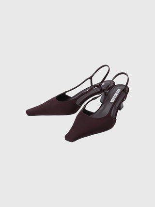 SLINGBACK SATIN  PUMPS