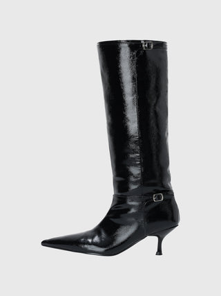 BUCKLED LONG BOOTS