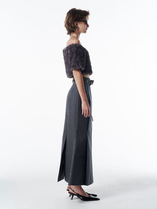 TACK WOOL SKIRT