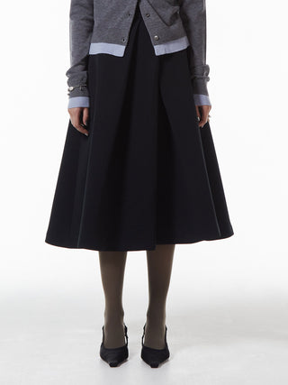 BONDING TUCK FLARE SKIRT