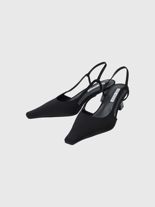 SLINGBACK SATIN  PUMPS