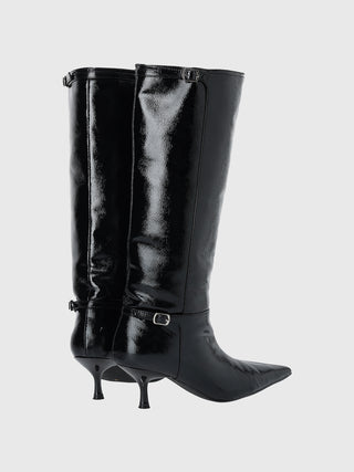 BUCKLED LONG BOOTS
