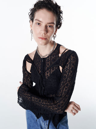LACE COMPACT LAYERED TOPS
