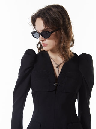 POWER SHOULDER MINIDRESS