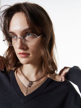 MOON LAYERED VNECK KNIT