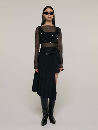 SCREW PLEATS SKIRT