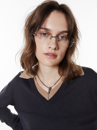 MOON LAYERED VNECK KNIT