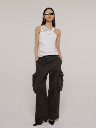 LACE SEAM CUT TOPS