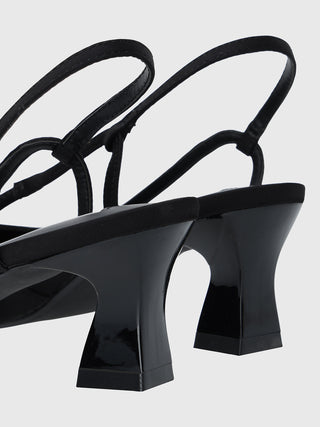 SLINGBACK SATIN  PUMPS
