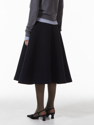 BONDING TUCK FLARE SKIRT