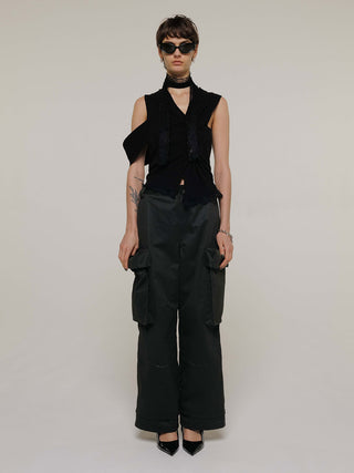NECK LACE SLEEVELESS KNIT