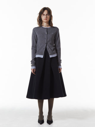 BONDING TUCK FLARE SKIRT