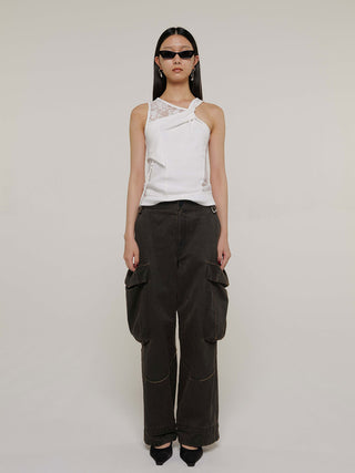 LACE SEAM CUT TOPS