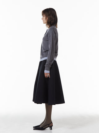 BONDING TUCK FLARE SKIRT