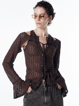 LACE COMPACT LAYERED TOPS
