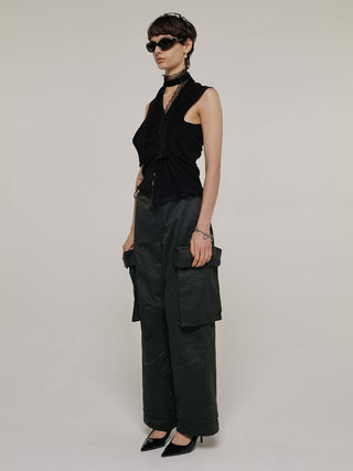 NECK LACE SLEEVELESS KNIT