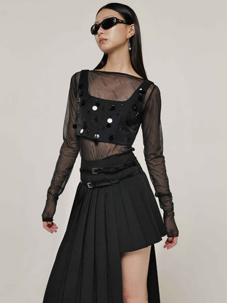 SCREW PLEATS SKIRT