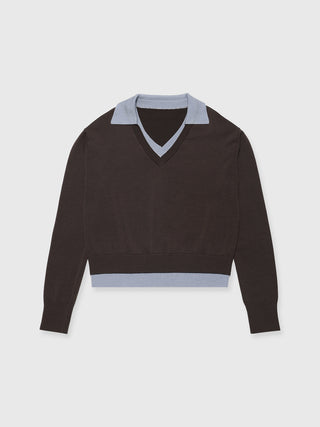 MOON LAYERED VNECK KNIT
