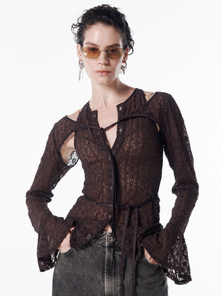 LACE COMPACT LAYERED TOPS