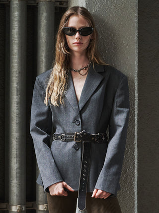 WAIST CONSCIOUS PAT IN JACKET