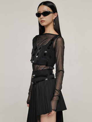 SCREW PLEATS SKIRT