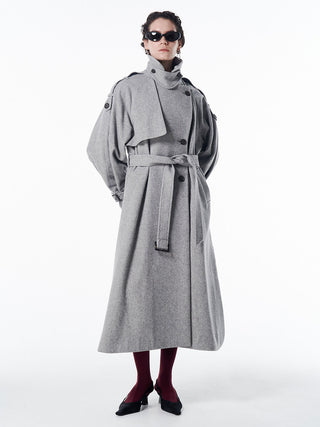 WOOL COMFORTABLE TRENCH COAT