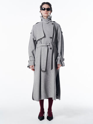 WOOL COMFORTABLE TRENCH COAT