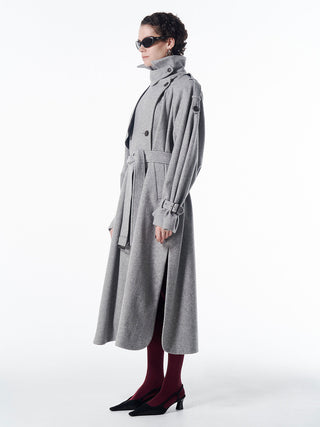 WOOL COMFORTABLE TRENCH COAT