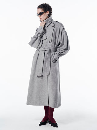 WOOL COMFORTABLE TRENCH COAT