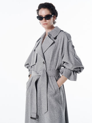 WOOL COMFORTABLE TRENCH COAT