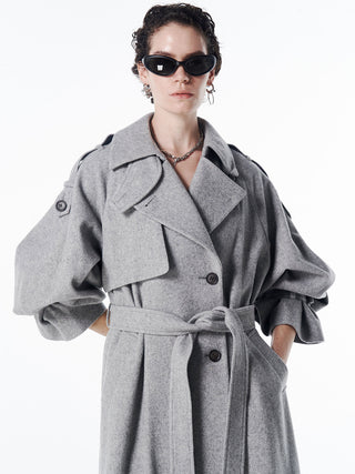 WOOL COMFORTABLE TRENCH COAT