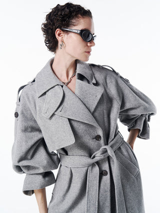 WOOL COMFORTABLE TRENCH COAT