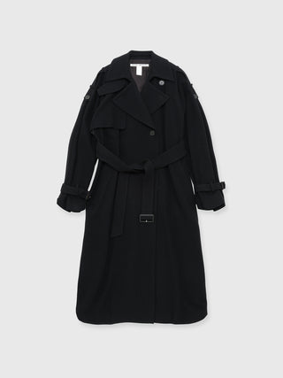WOOL COMFORTABLE TRENCH COAT