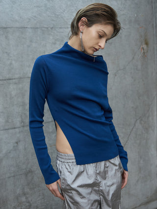 ASYMMETRY DRAPE KNIT TOPS