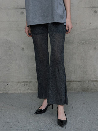 LAME KNIT SHEER PANTS