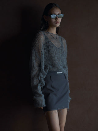 MOHAIR HOLEDROP KNIT
