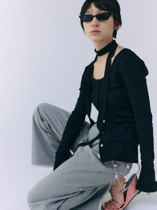 SCARF CHOKER TOPS
