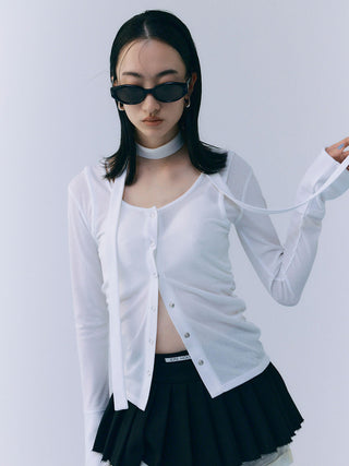 SCARF CHOKER TOPS