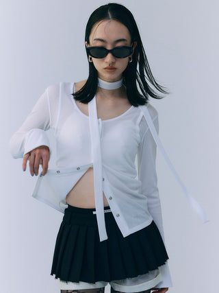 SCARF CHOKER TOPS