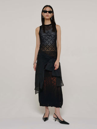 MOTIF PATTERN KNIT DRESS
