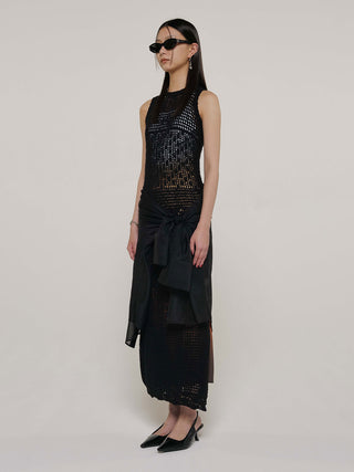 MOTIF PATTERN KNIT DRESS
