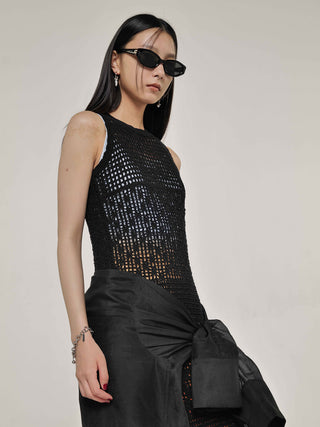 MOTIF PATTERN KNIT DRESS