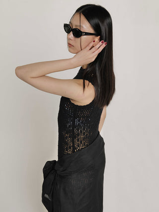 MOTIF PATTERN KNIT DRESS