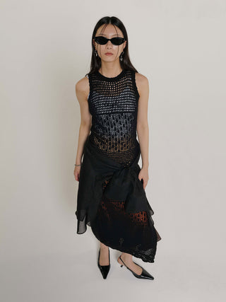 MOTIF PATTERN KNIT DRESS