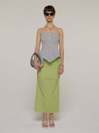 IRREGULAR TUCK TIGHT SKIRT