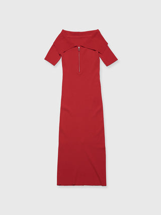 OFFSHOULDER NARROW KNIT DRESS