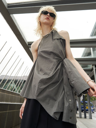 OPEN COLLAR OVER SHIRT