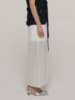 SHEER COMBI SLIT SKIRT
