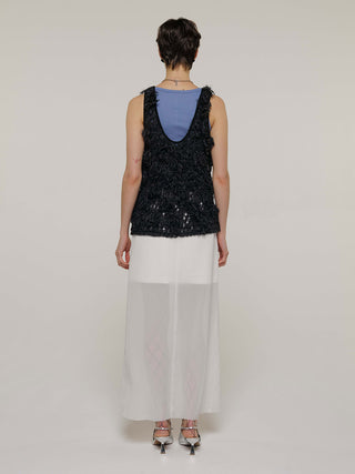 SHEER COMBI SLIT SKIRT